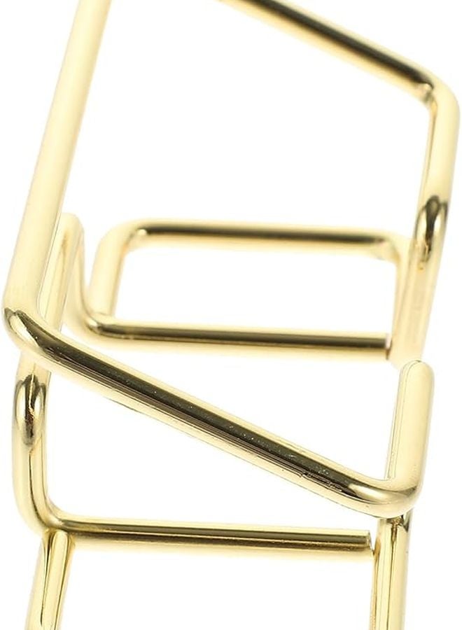 Gold Plated Metal Business Card Holder Stand Desk Organizer Display - Image 1